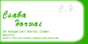 csaba horvai business card